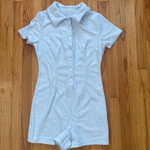 White Collared Romper